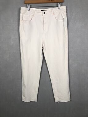 Sanctuary/Denim Good Vibes Jeans White High Rise Straight Women's Size 32 NEW